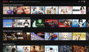 Personalisiertes Webdesign 2023, Netflix Preferences
